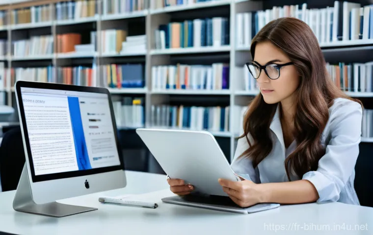 생물학자 학술지 논문 투고 절차 - **Choosing the Right Journal: The Strategic Dilemma**
    A thoughtful female researcher, in her lat...