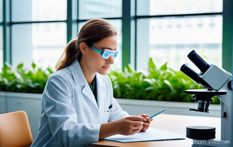 생물학자 기업 연구팀의 문화 - A diverse team of biologists, data scientists, and engineers collaborating intently in a pristine, s...